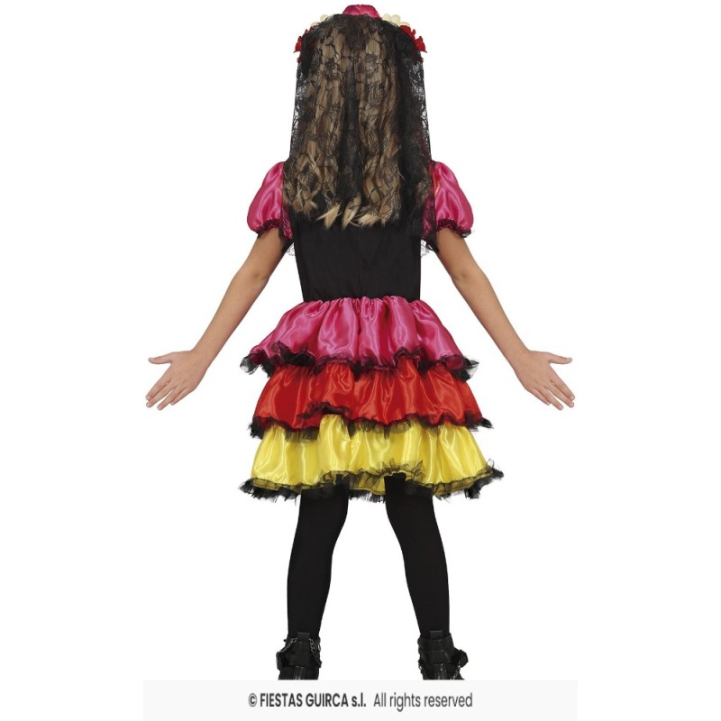 DISFRAZ CATRINA COLORES 3-4 Años