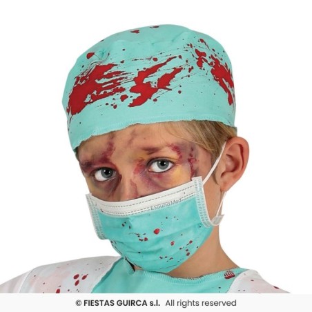 DISFRAZ ESQUELETO ZOMBIE MEDICO 3-4 Años