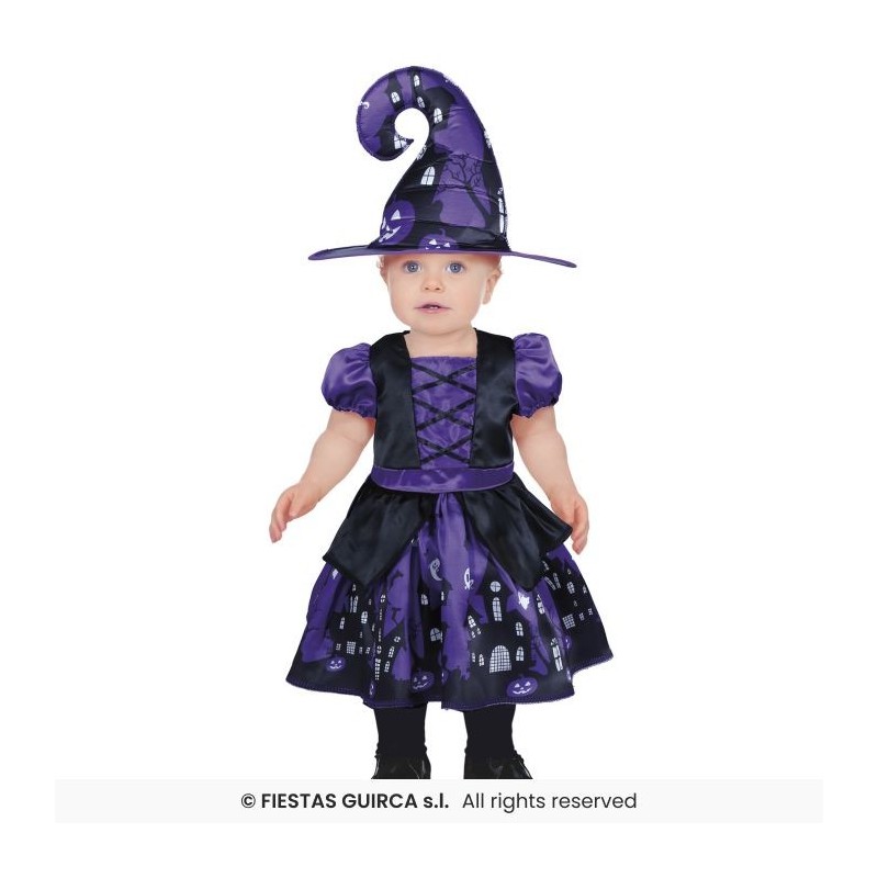 DISFRAZ BRUJA PURPLE 2-3 Años