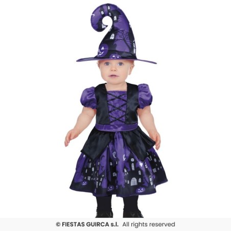 DISFRAZ BRUJA PURPLE 2-3 Años