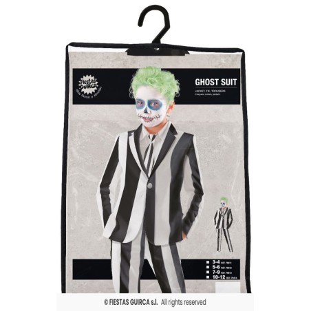 DISFRAZ GHOST SKELETON BEATLE JUICE 3-4
