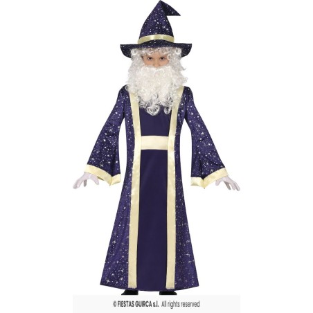 DISFRAZ MAGO MERLIN MAGICIAN 5-6 AÑOS