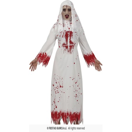DISFRAZ MONJA BLANCA SANGRIENTA (M)