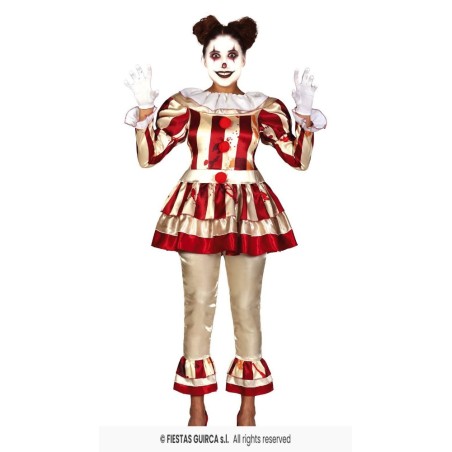 DISFRAZ PAYASA ASESINA STRIPED (L)