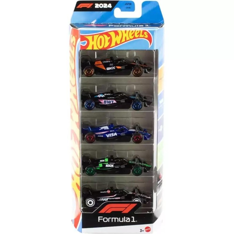 Hot Wheels Pack 5 Coches Formula 1 – Mod