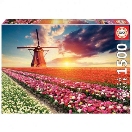 PUZZLE 1500 PIEZAS PAISAJE DE TULIPANES