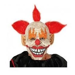 Mascara Payaso asesino de latex con pelo