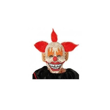 Mascara Payaso asesino de latex con pelo