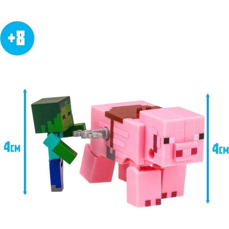 Minecraft Figura Y Animal Con Movimiento