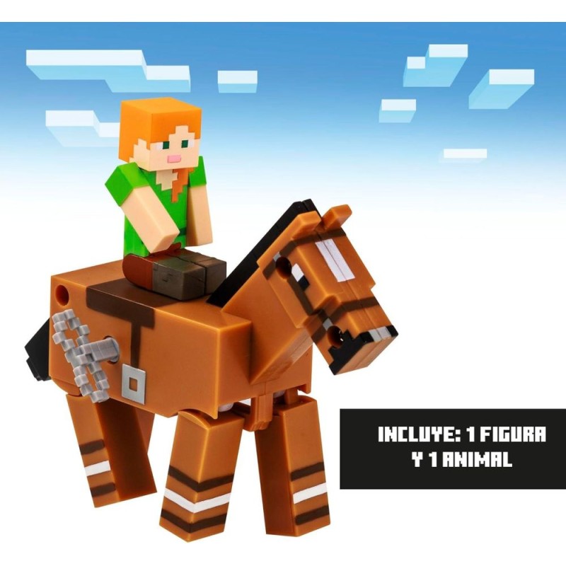 Minecraft Figura Y Animal Con Movimiento