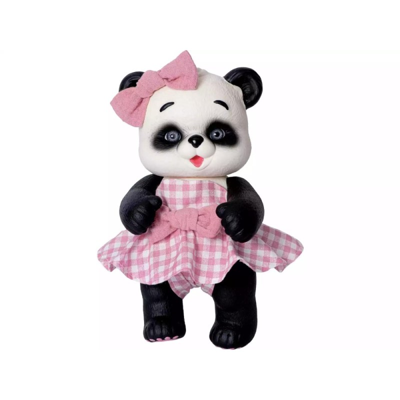 Muñeca Oso Panda de 25 cm con Vestido Ro