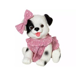Muñeco Perrito Blanco y Negro de 23 cm c 2