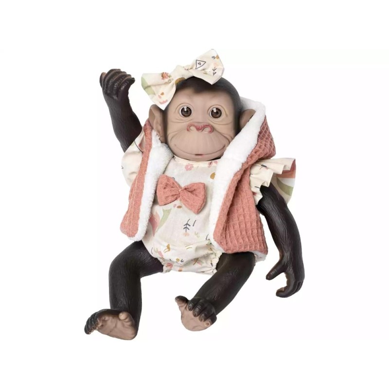 Muñeca Mono Reborn de 35 cm con Chaleco 