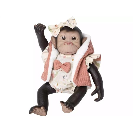 Muñeca Mono Reborn de 35 cm con Chaleco 