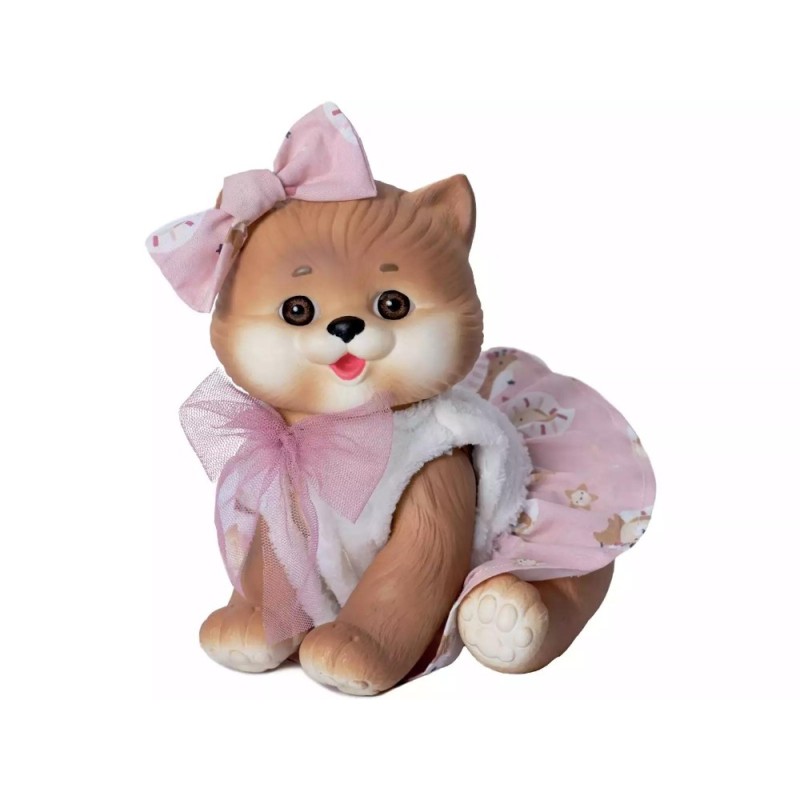 Muñeco Gatito Marrón de 23 cm con Chalec