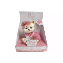 Muñeco Gatito Beige de 23 cm con Vestido
