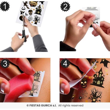 TATUAJES INFANTILES HALLOWEEN NEGROS