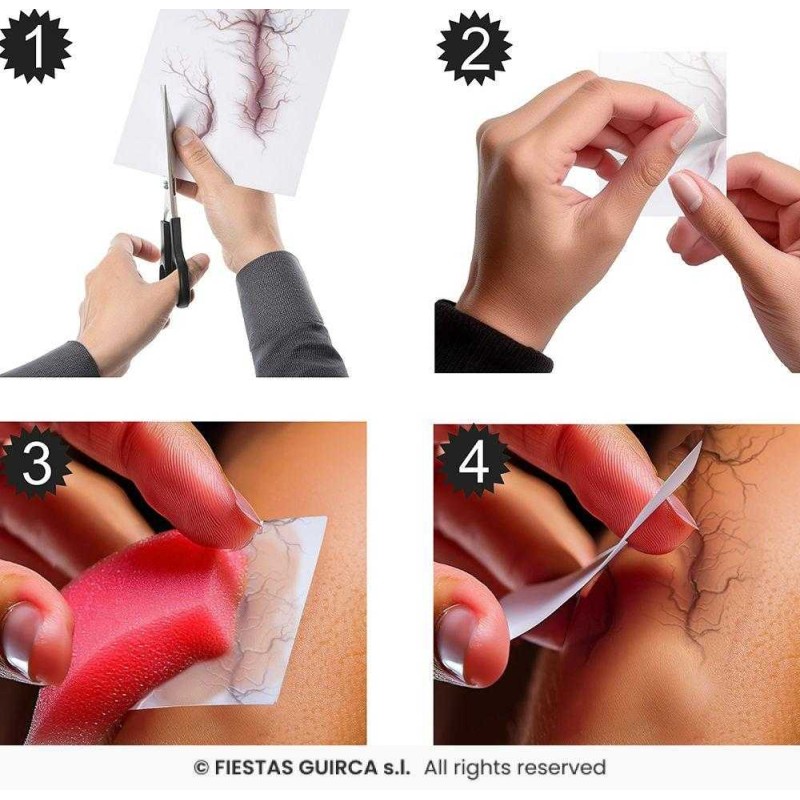 Tatuaje facial Venas 30x13 cm