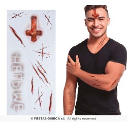 Tatuajes adhesivos heridas poseido