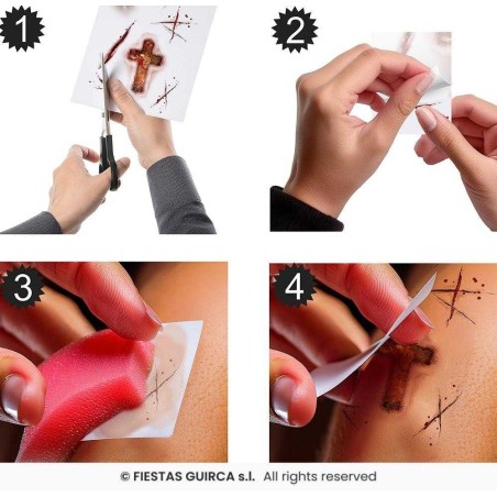 Tatuajes adhesivos heridas poseido
