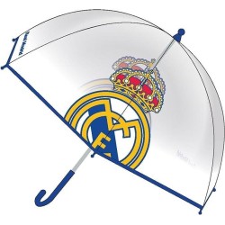 PARAGUAS MANUAL POE BURBUJA REAL MADRID