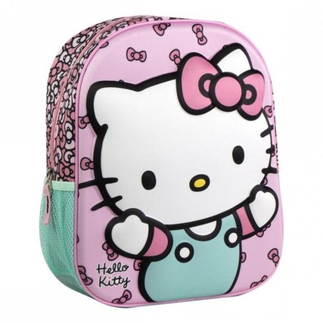 Mochila Infantil 3D Hello Kitty Rosa