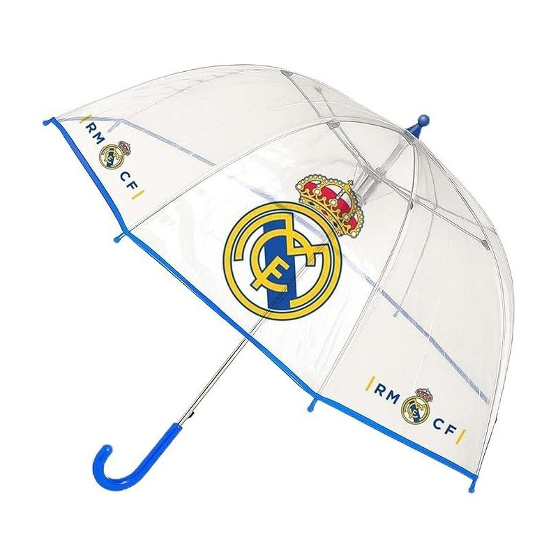 PARAGUAS MANUAL POE BURBUJA REAL MADRID