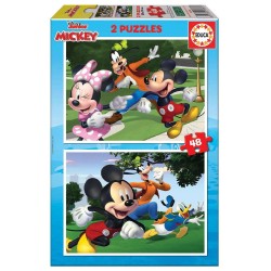 Puzzle 2x48 mickey & friends