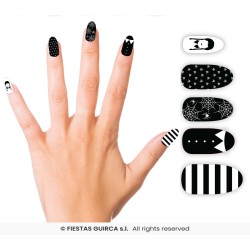 Uñas postizas Negro Gotico miercoles