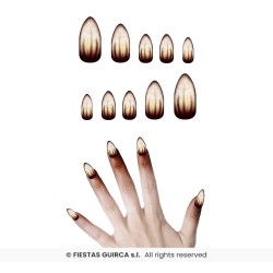 Uñas postizas Hombre Lobo con Pegamento 2
