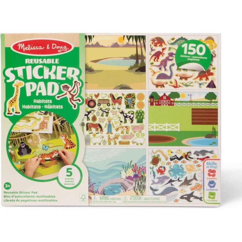  Bloc de Pegatinas Infantiles Hábitats, 