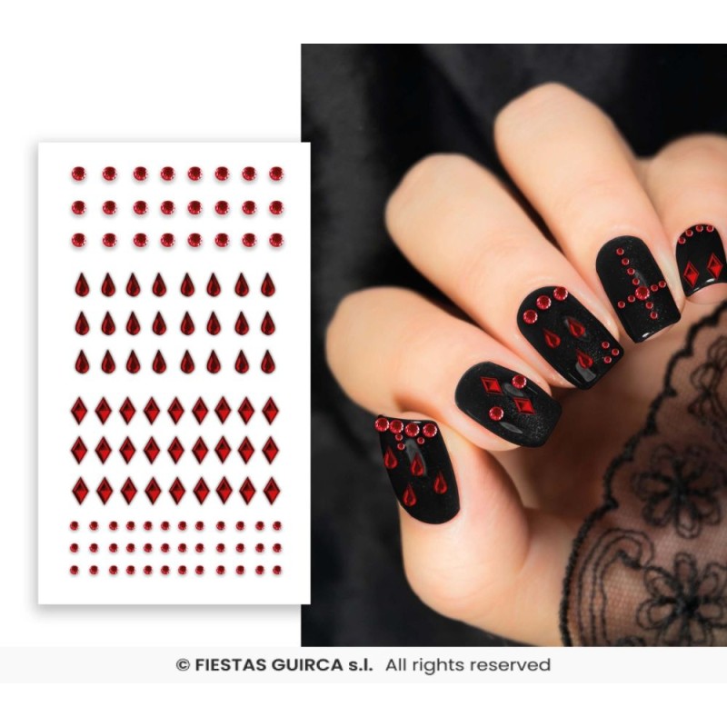 PEGATINAS PARA UÑAS ROJO 6X9 CMS