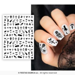 sticker para uñas sangriento 