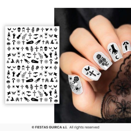sticker para uñas sangriento 