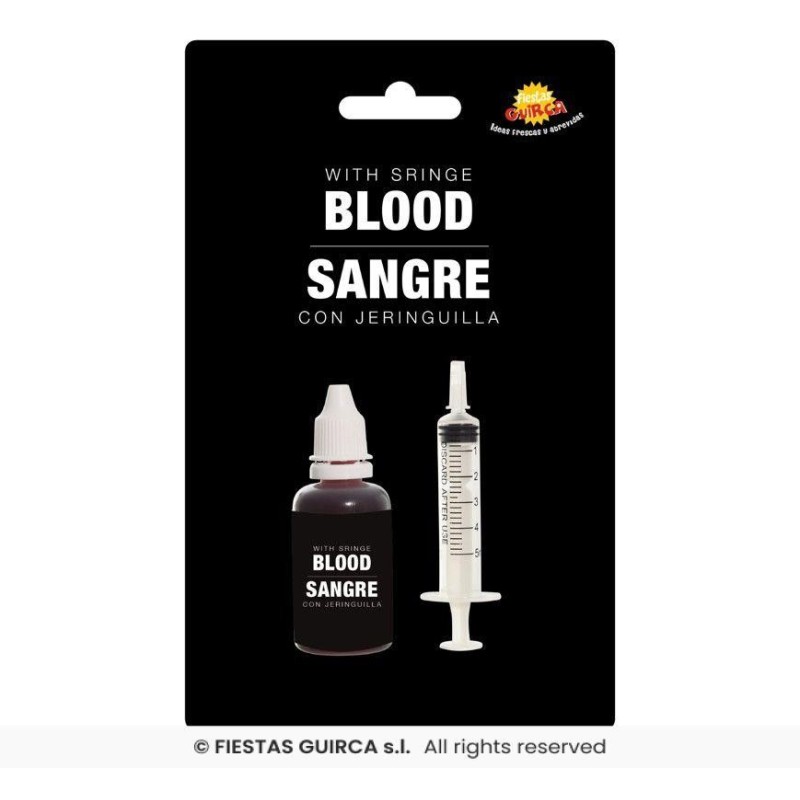 Sangre con jeringuilla