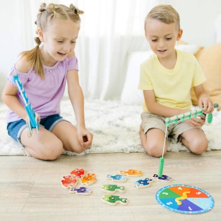 Juego De Pesca De Madera para Capturar Y