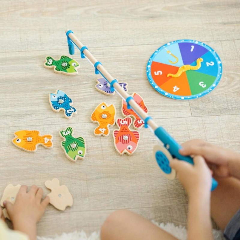 Juego De Pesca De Madera para Capturar Y
