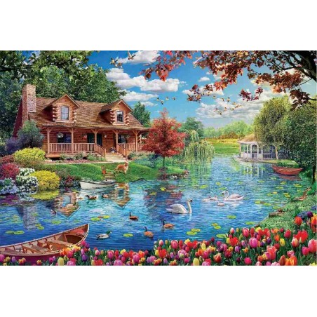 PUZZLE 5000 PIEZAS CASITA EN EL LAGO