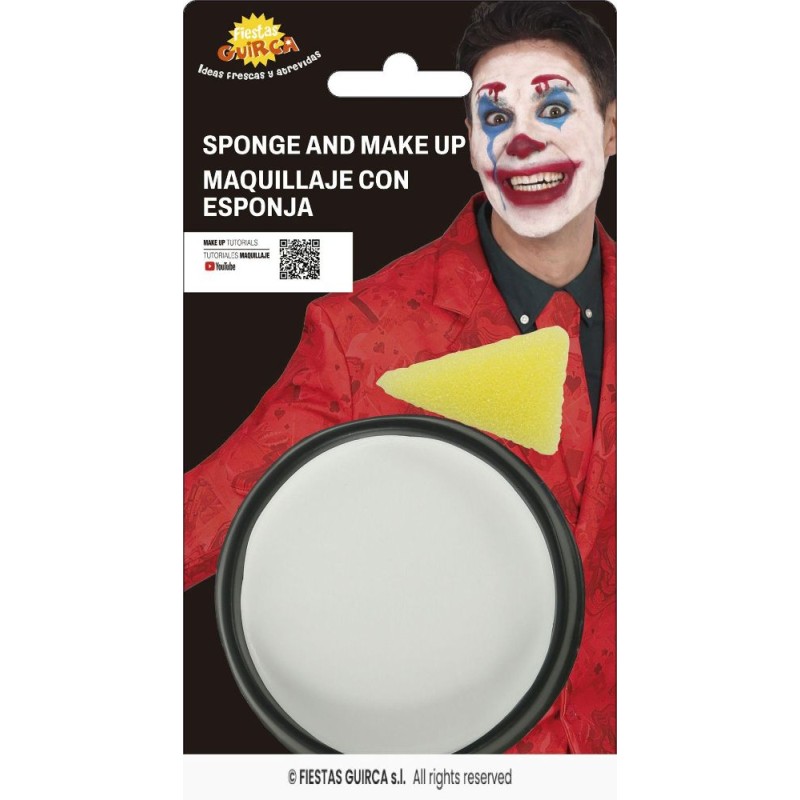 maquillaje con esponja blanco