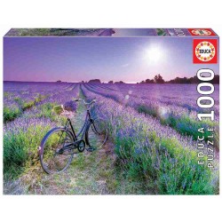 Puzzle 1000 bicicleta en campo de lavand