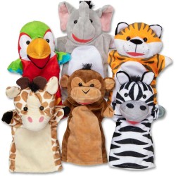Marionetas de Mano Amigos del Safari: 6 
