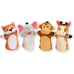 4 Títeres de Mano con Animales de Zoo 2
