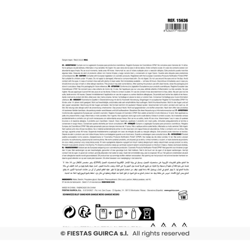 Espray sangre coagulada negra 60 ml
