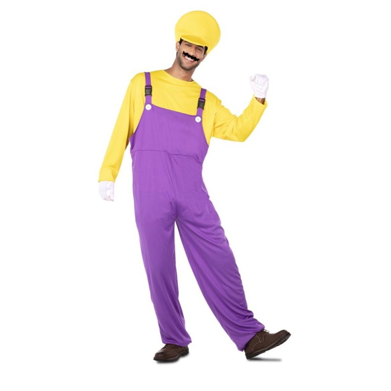 DISFRAZ FONTANERO AMARILLO WARIO T-ML