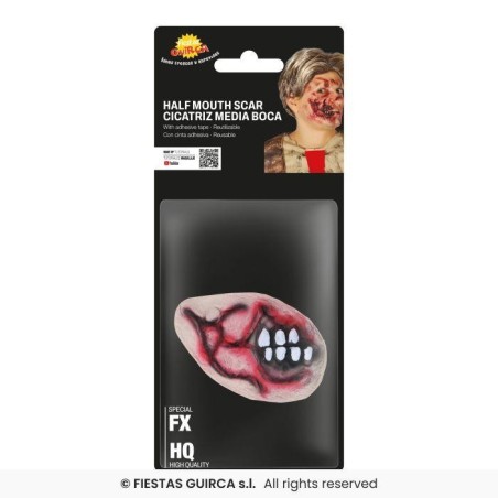 Cicatriz media boca latex