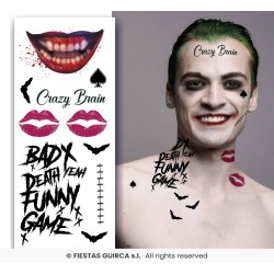Tatuajes De Mr Smile JOKER 30x14 Cm