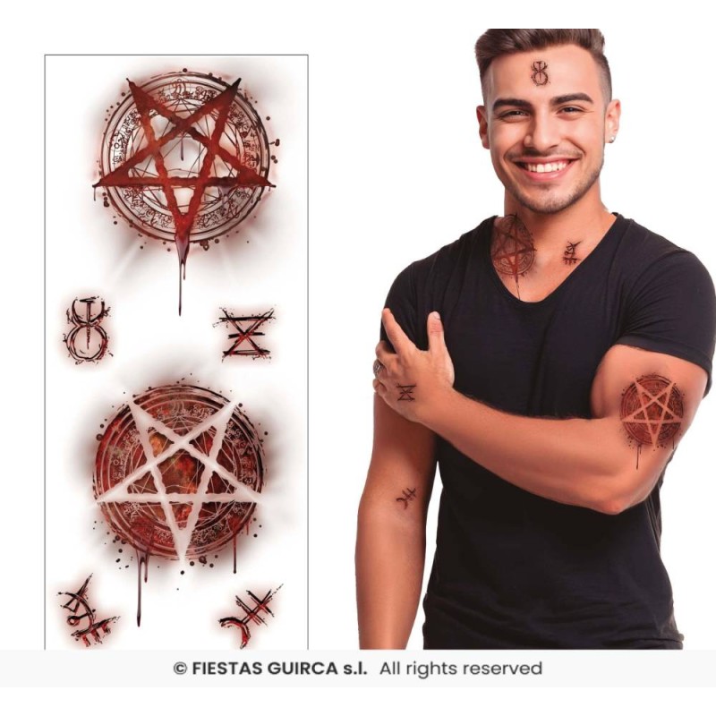TATUAJE SATANICO 30X13 CMS