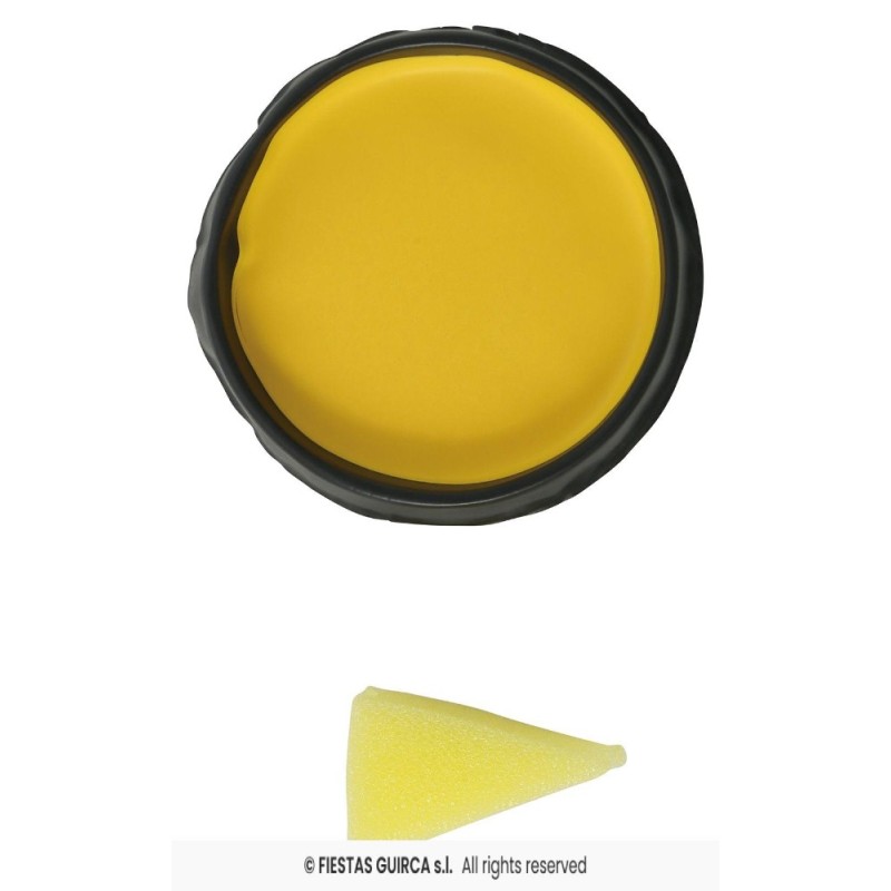 maquillaje con esponja amarillo