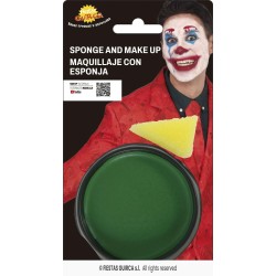 maquillaje con esponja verde oscuro