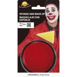 maquillaje con esponja rojo